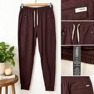 Vuori Ponto Joggers S Burgundy Wine Performance Pants